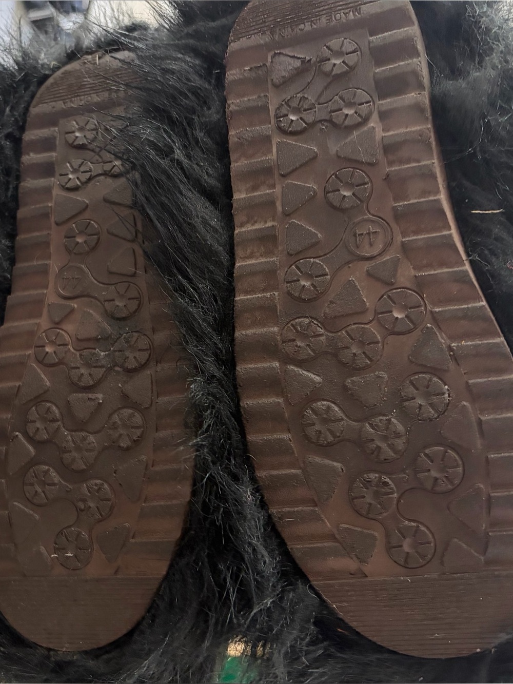 Black Faux Fur Boots - Picture 10 of 11